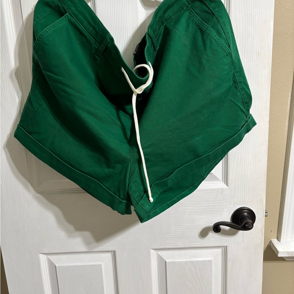 Torrid Green drawstring Shorts Streamlined Design